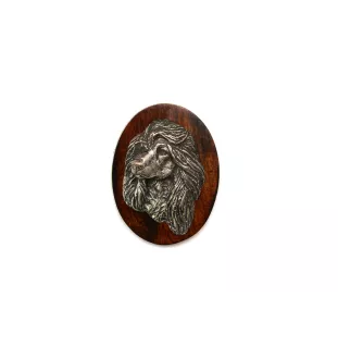 Afghanischer Windhund, Afghane I - Hundeausstellungsbrosche, Startnummernclip, Hundeanstecker von Art-Dog