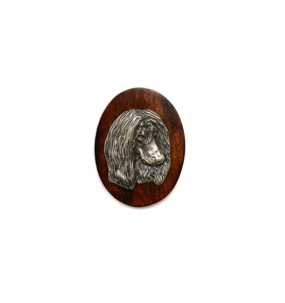 Afghan Hound, Tazi II - Dog show brooch, starter number clip, dog pin by Art-Dog