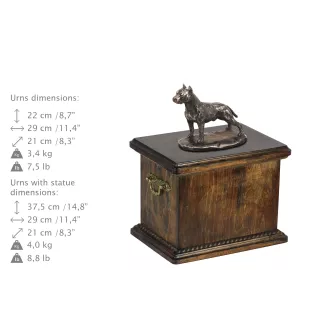 Chart afgański urna ze statuetką drewniana Art-Dog