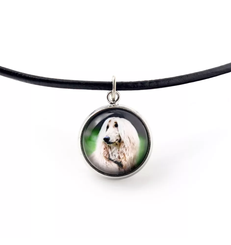 Afghanischer Windhund, Afghane - Halskette mit Anhänger mit Ihrem Foto, handgefertigt, handgefertigter Schmuck der Marke Art-Dog