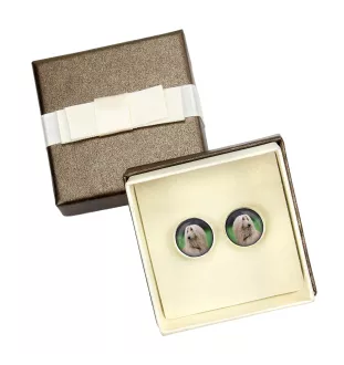 Afghan Hound, Tazi - cufflinks in a box, handmade jewelry, product of the Art-Dog brand