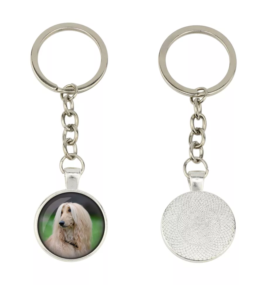 Afghan Hound, Tazi - keychain in a box, own photo, keychain pendant from Art-Dog brand