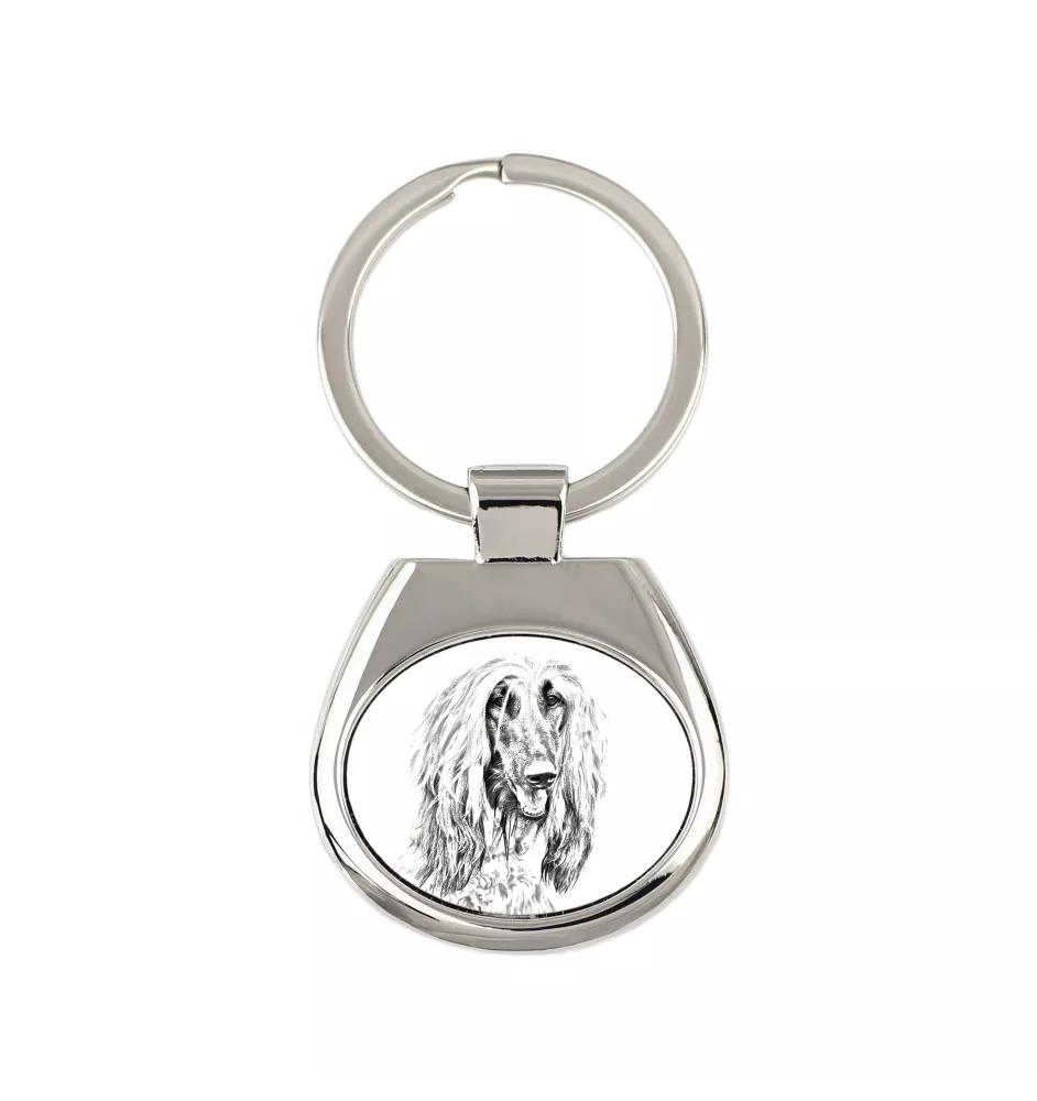 Levrier afghan, Tazi - porte-clés avec chien, porte-clés imprimé, breloque personnalisée de la marque Art-Dog