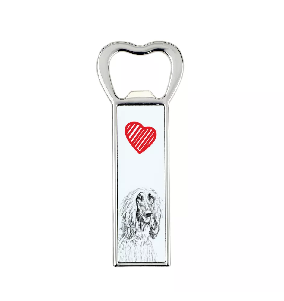 Levrier afghan, Tazi - ouvre-bouteille avec chien, ouvre-bouteille personnalisé pour réfrigérateur, cadeau unique pour homme de la marque Art-Dog