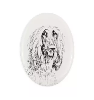 Chart afgański płyta nagrobna ze zdjęciem psa Art-Dog