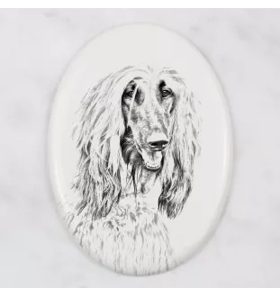 Chart afgański płyta nagrobna ze zdjęciem psa Art-Dog