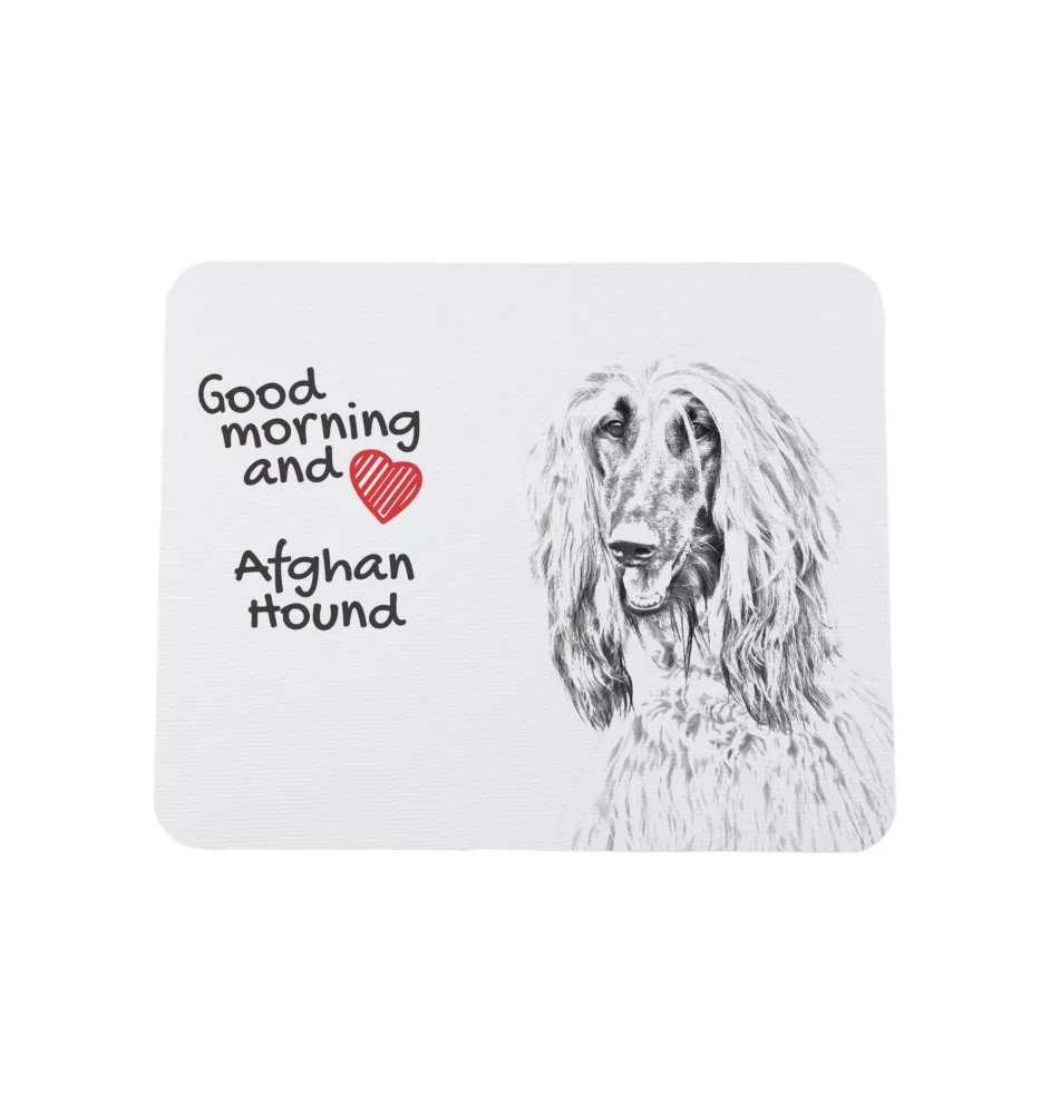 Levrier afghan, Tazi - tapis de souris personnalisé avec impression, tapis de souris personnalisé avec chien, accessoire unique pour employé de bureau de la marque Art-Dog