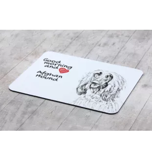 Afghan Hound, Tazi - mouse pad with print, personalized dog-themed mouse pad, unique gadget for an office worker by Art-Dog brand