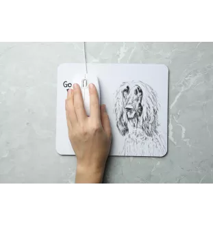 Levrier afghan, Tazi - tapis de souris personnalisé avec impression, tapis de souris personnalisé avec chien, accessoire unique pour employé de bureau de la marque Art-Dog