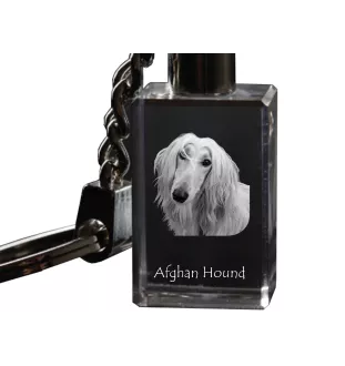 Levrier afghan, Tazi - Porte-clés en cristal avec photo de chien, porte-clés lumineux, cadeau unique de la marque Art-Dog