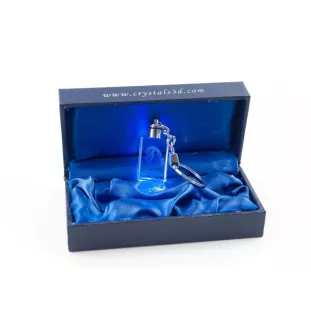 Levrier afghan, Tazi - Porte-clés en cristal avec photo de chien, porte-clés lumineux, cadeau unique de la marque Art-Dog