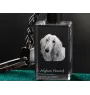 Afghanischer Windhund, Afghane - Schlüsselanhänger aus Kristall mit Hundefoto, beleuchteter Schlüsselanhänger, einzigartiges Geschenk der Marke Art-Dog