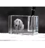 Afghan Hound, Tazi - Pen stand, crystal organiser with dog photo, unique desk decoration by Art-Dog brand