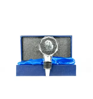 Levrier afghan, Tazi - Bouchon de bouteille, bouchon de vin en cristal avec photo, cadeau personnalisé pour barman par la marque Art-Dog