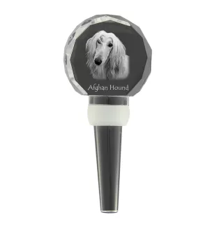 Levrier afghan, Tazi - Bouchon de bouteille en cristal, bouchon de vin unique avec photo, cadeau personnalisé pour sommelier par la marque Art-Dog