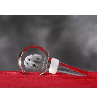 Levrier afghan, Tazi - Bouchon de bouteille en cristal, bouchon de vin unique avec photo, cadeau personnalisé pour sommelier par la marque Art-Dog