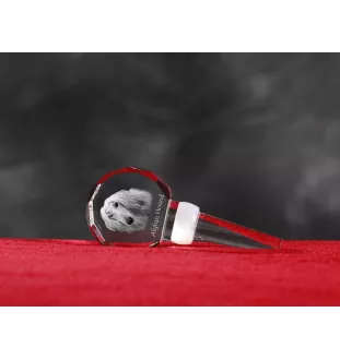 Levrier afghan, Tazi - Bouchon de bouteille en cristal, bouchon de vin unique avec photo, cadeau personnalisé pour sommelier par la marque Art-Dog