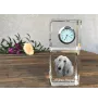 Levrier afghan, Tazi - montre en cristal avec photo, photo de chien dans un cristal, horloge de bureau personnalisée de la marque Art-Dog