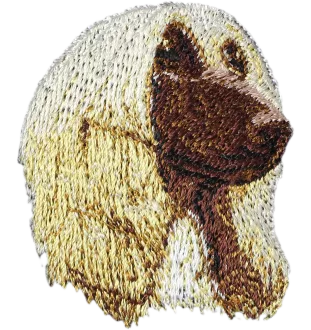 Afghanischer Windhund, Afghane - Hund geformtes Aufnäher, besticktes Patch, einzigartiges Dekor für den Rucksack der Marke Art-Dog