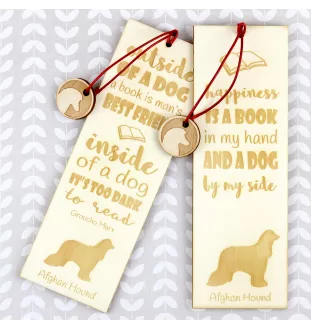 Levrier afghan, Tazi - marque-page pour livre avec chien, marque-page personnalisé, accessoire canin pour les lecteurs de la marque Art-Dog