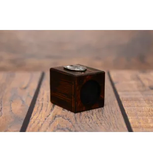 Afghan Hound, Tazi II - wooden candle holder with a dog, a unique souvenir after losing a dog, a handicraft from the Art-Dog brand