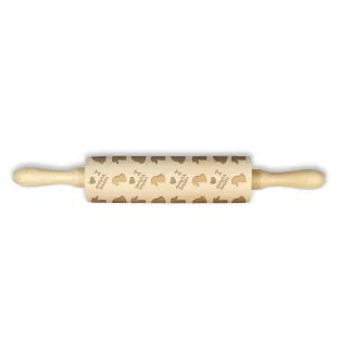 Afghanischer Windhund, Afghane - Nudelholz mit Hundemuster, Nudelholz für Teig und Keramik, Geschenk für den Konditor der Marke Art-Dog