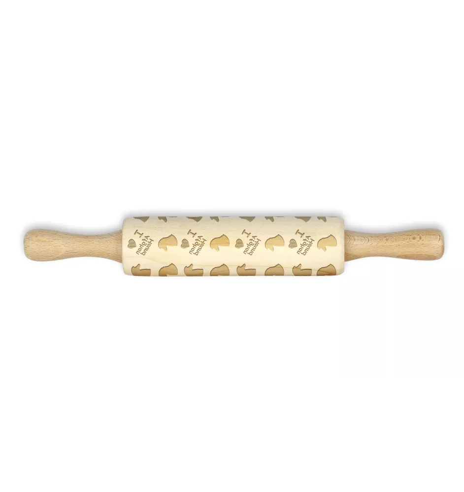 Afghan Hound, Tazi - small rolling pin with a dog pattern, a rolling pin for children's dough, decorating ceramic clay by Art-Dog brand