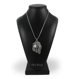 Afghanischer Windhund, Afghane I - Halskette mit Hund, Hundeanhänger an einer silbernen Kette, einzigartiger Schmuck der Marke Art-Dog