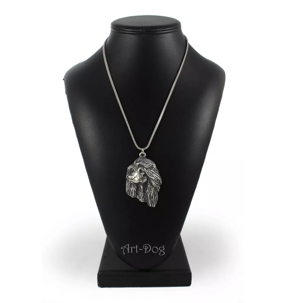 Afghanischer Windhund, Afghane I - Halskette mit Hund, Hundeanhänger an einer silbernen Kette, einzigartiger Schmuck der Marke Art-Dog
