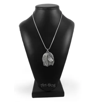 Afghanischer Windhund, Afghane II - Halskette mit Hund, Hundeanhänger an einer silbernen Kette, einzigartiger Schmuck der Marke Art-Dog