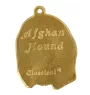 Levrier afghan, Tazi II - porte-clés et collier avec chien dans une boîte, produit plaqué or de haute qualité, marque Art-Dog