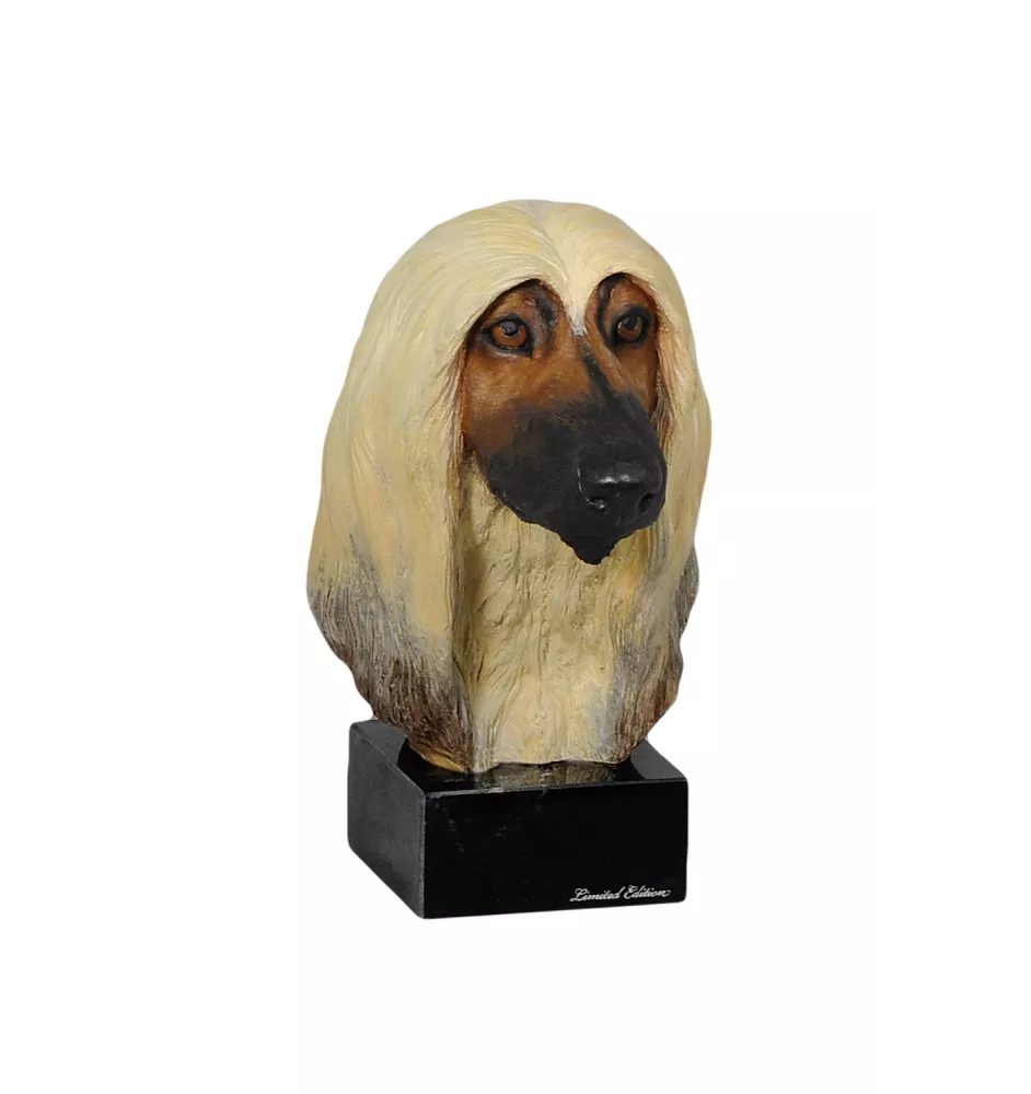 Afghanischer Windhund, Afghane - bemalte Figur, Statue, Skulptur, vom Künstler hergestellt, Marke Art-Dog
