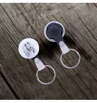 Afghan Hound, Tazi - keychain with a dog portrait, pendant with the brand's own Art-Dog graphics