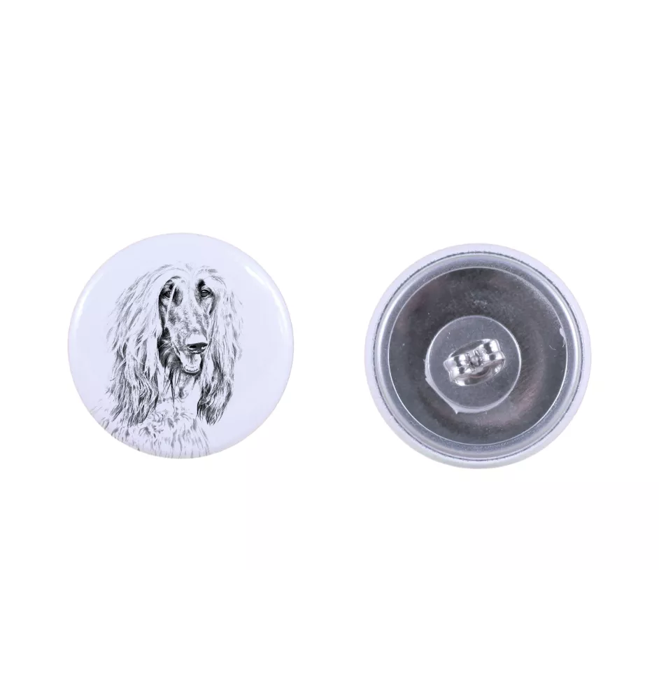 Chart afgański kolczyki z psem mały Art-Dog