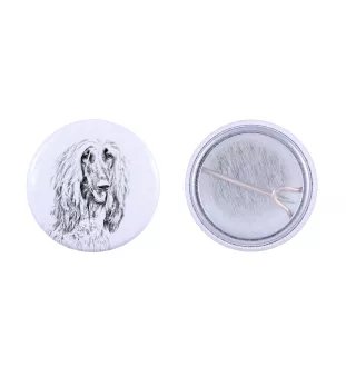 Afghanischer Windhund, Afghane - Anstecknadel mit Ihrem Hund, fügen Sie Ihr eigenes Foto hinzu, Marke Art-Dog