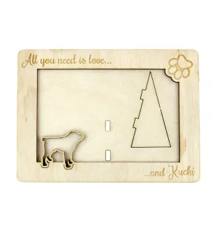 Kuchi, Sage Jangi, Afghanischer Schäferhund - Fotorahmen, gravierter Holzrahmen, ein schönes Gadget für den Hundeliebhaber von Art-Dog