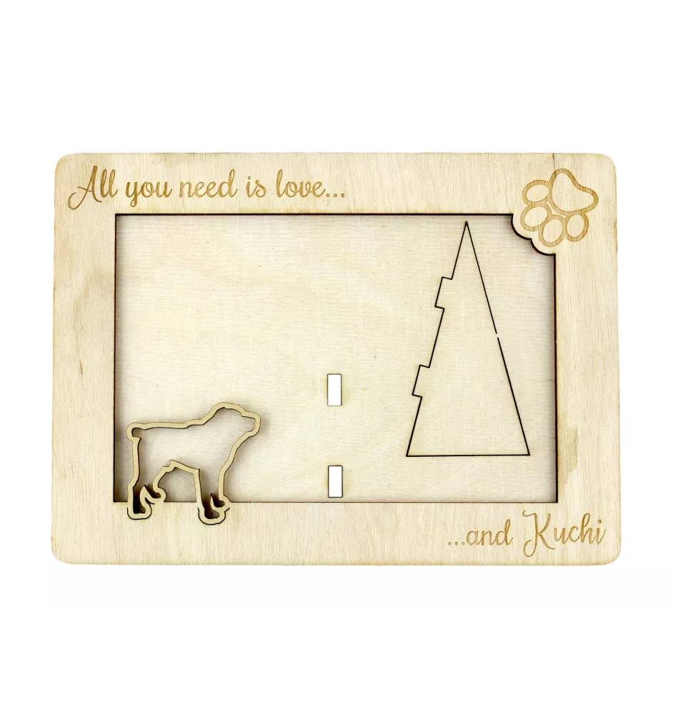 Kuchi, Sage Jangi, Berger afghan - Cadre photo, cadre en bois gravé, un joli gadget pour l'amoureux des chiens par Art-Dog