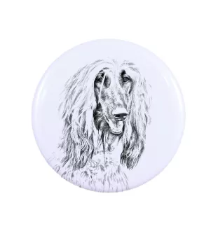 Chart afgański przypinka z psem duża Art-Dog