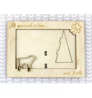 Kuchi dog, Afghan Shepherd, Sage Jangi - Photo frame, engraved wooden frame, a lovely gadget for the dog lover by Art-Dog