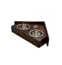 Afghan Hound, Tazi I - wooden stand with bowls for a dog, decorative dog bowls, a gift for adopting a dog from the Art-Dog brand