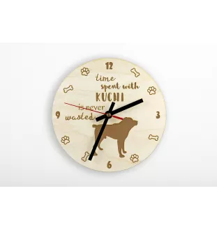 Kuchi, Sage Jangi, Afghanischer Schäferhund - Uhr mit Hund, Holzuhr mit Gravur, personalisierte Uhr von Art-Dog