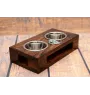 Levrier afghan, Tazi I - support en bois avec des bols pour chien, bols pour chien en acier, cadeau pour l'adoption d'un chien de la marque Art-Dog