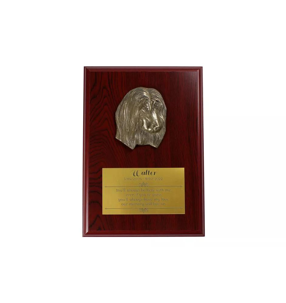 Afghan Hound, Tazi - bas-relief of a dog, small decoration, realistic plaque with the Art-Dog brand