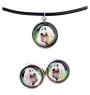 Levrier afghan, Tazi - boîte à bijoux avec votre photo, ensemble collier et boucles d'oreilles, produits personnalisés de la marque Art-Dog