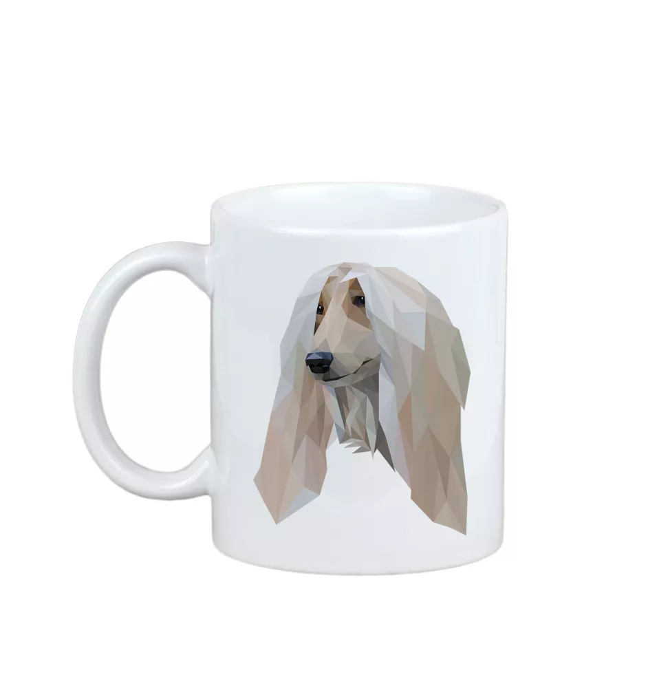 Afghan Hound, Tazi - cup with a geometric dog image and the inscription Art-Dog