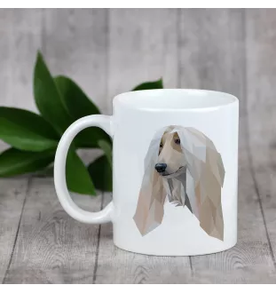 Afghan Hound, Tazi - cup with a geometric dog image and the inscription Art-Dog