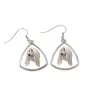 Afghan Hound, Tazi - earrings with a picture and the inscription geometric dog Art-Dog