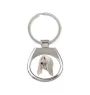 Afghan Hound, Tazi - geometric keychain with a photo and the inscription Art-Dog