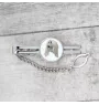 Levrier afghan, Tazi - épingle de cravate géométrique avec photo et inscription Art-Dog