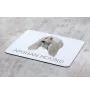 Afghanischer Windhund, Afghane - geometrisches Mauspad mit Bild und Aufschrift von Art-Dog